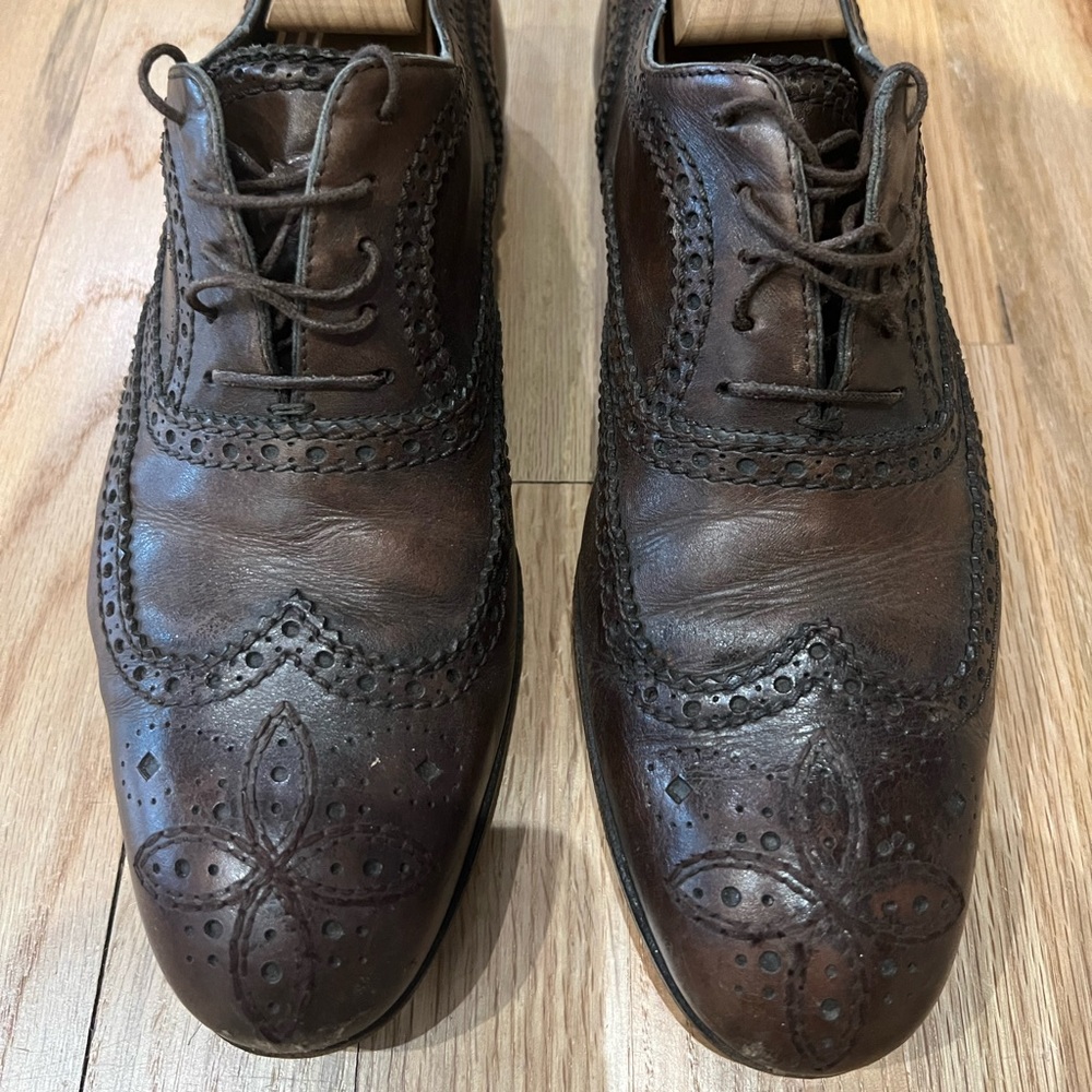 LV 8.5 US 9.5 - Brown leather Oxford/Brogue Louis Vuitton shoes